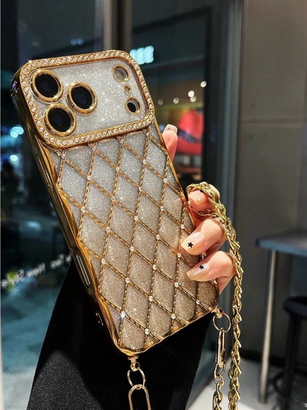 ☎️☎️☎️BOGOHO☎️☎️☎️Gold Glitter Phone Case - Elegant Bling Protection-17ProMax